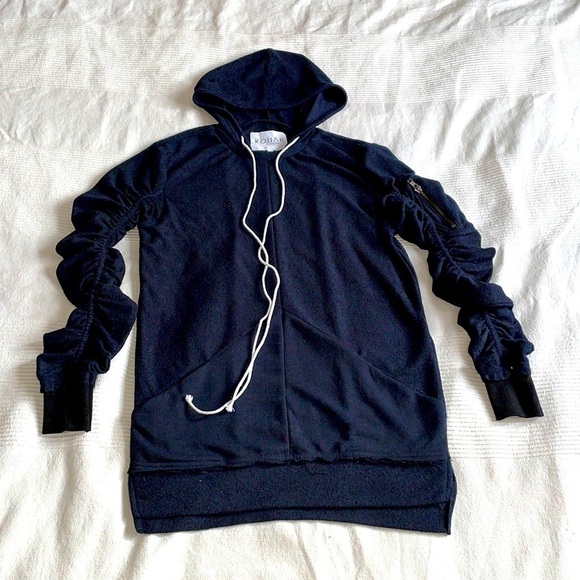 𝅺Kollar Navy The Wooly Mens Hoodie  Size Small - Picture 1 of 13